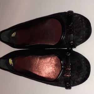 Michael Kors Girls Flats-Black Size 1